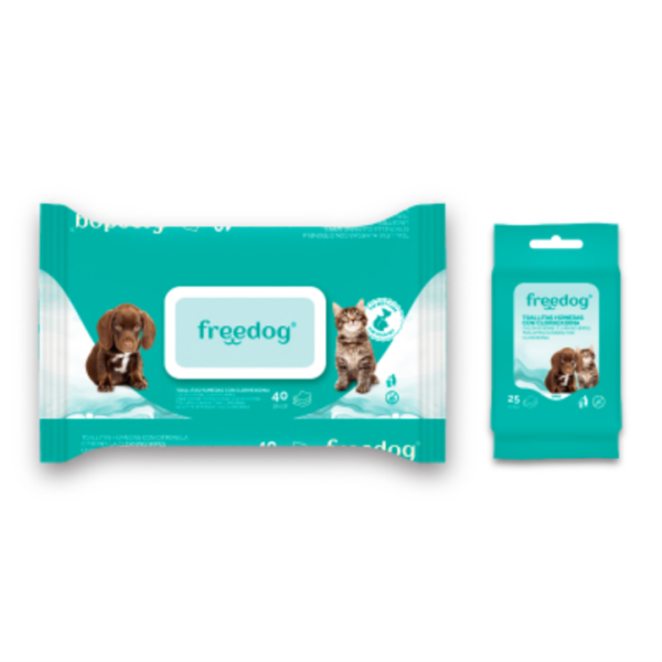 Freedog toallitas húmedas con clorhexidina 25 toallitas