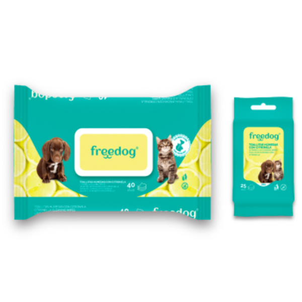 Freedog toallitas húmedas con citronela 25 toallitas