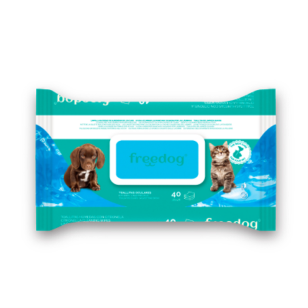 Freedog toallitas húmedas oculares 40 toallitas