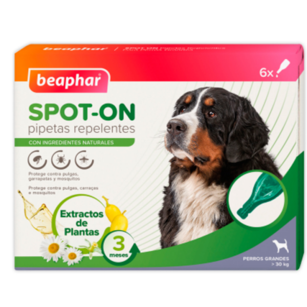 Beaphar Spot-on pipeta repelente 3 meses perros grandes mas de 30kg