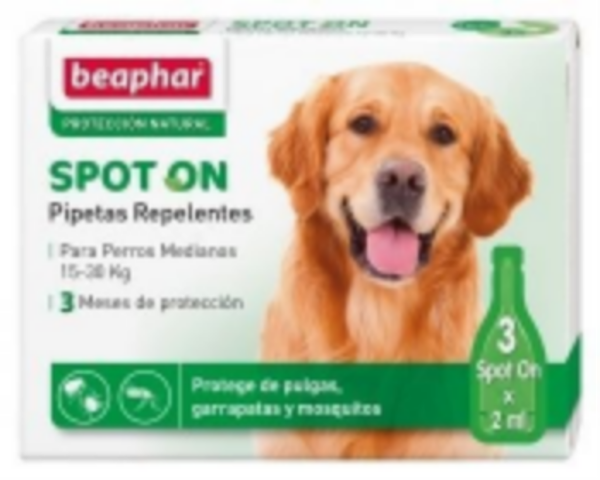 Beaphar Spot-on pipeta repelente 3 meses perros medianos mas de 15kg